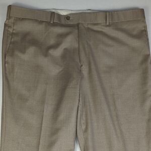 Coppley Reda 1865 Super 130's‎ Traceable Wool Mens Dress Pants Khaki Size 42T